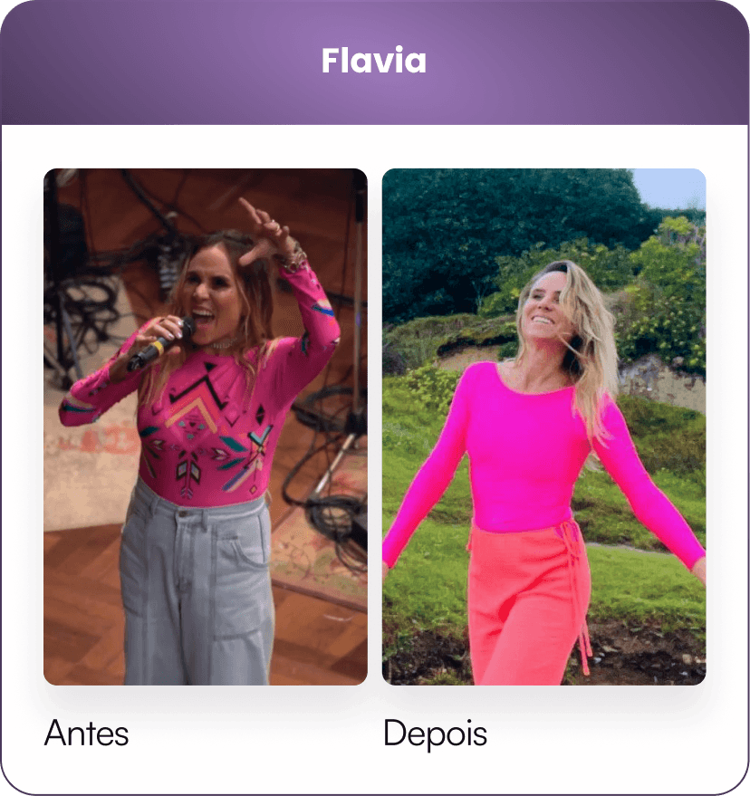 Antes e depois 1 — aluna do BodyDance Express