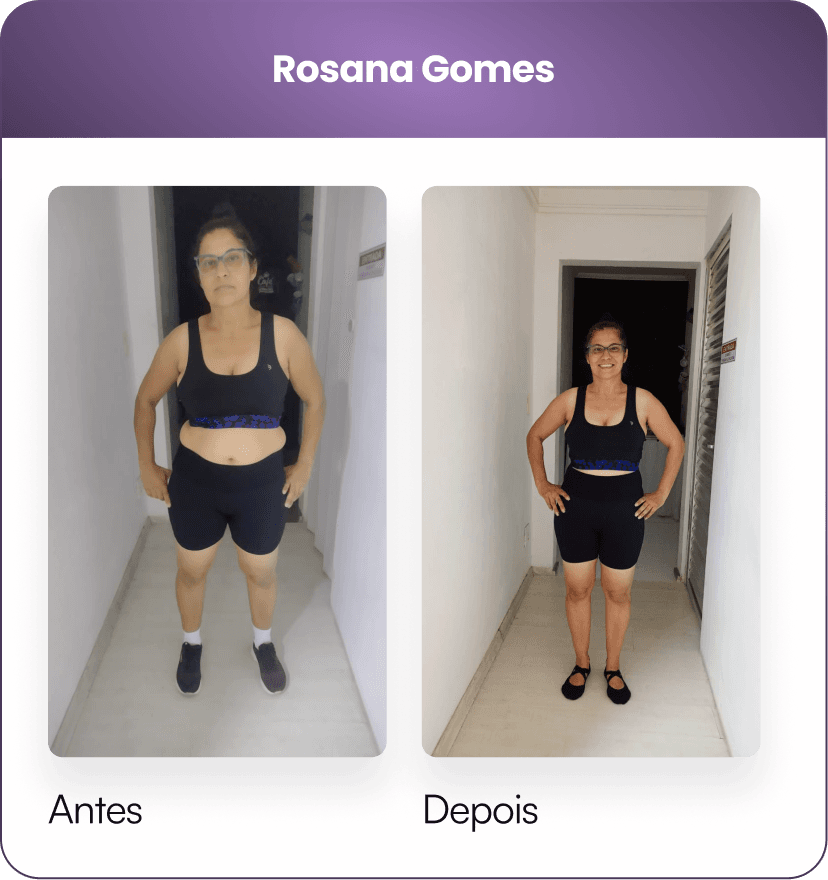 Antes e depois 2 — aluna do BodyDance Express