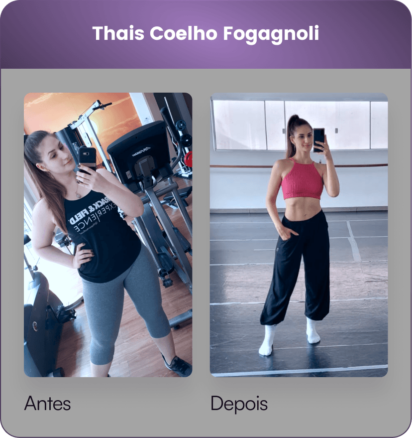 Antes e depois 6 — aluna do BodyDance Express